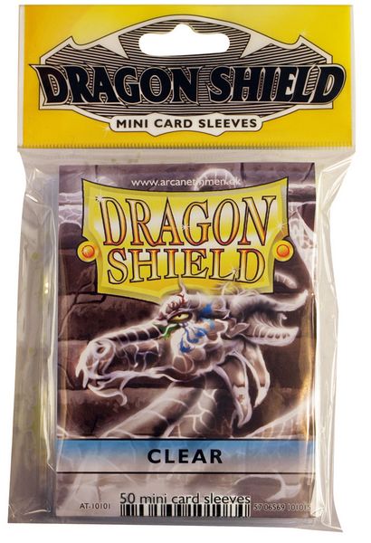 Dragon Shield: 50 Sleeves - Clear (Mini Size) Dragon Shield: 50 Sleeves - Clear (Mini Size)