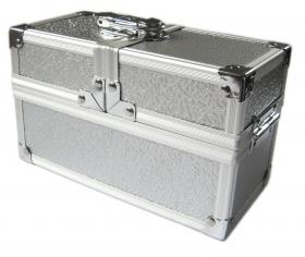 The Crypt - Lockable Double Metal Deck Box - Silver The Crypt - Lockable Double Metal Deck Box - Silver