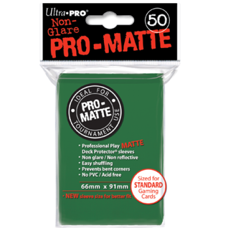 Ultra Pro Matte Green Sleeves Standard Ultra Pro Matte Green Sleeves Standard