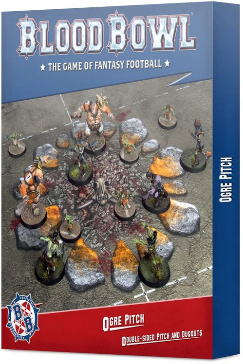 Blood Bowl Ogre Pitch: Double-sided Pitch and Dugouts Blood Bowl Ogre Pitch: Double-sided Pitch and Dugouts