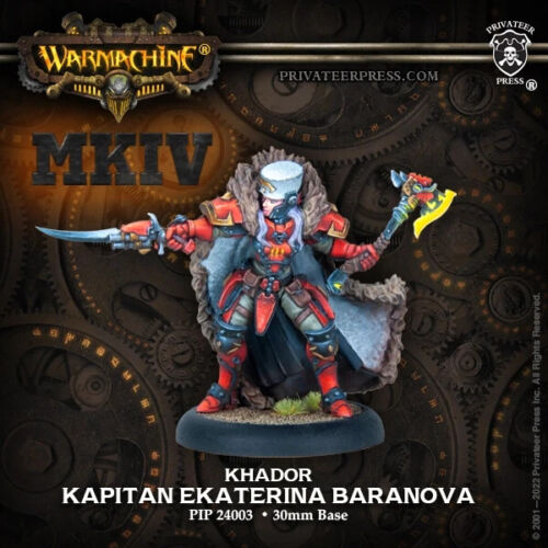 Kapitan Ekaterina Baranova - Khador Warcaster