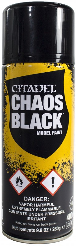Citadel Spray Paint: Chaos Black (400ml) NOT SHIPPING