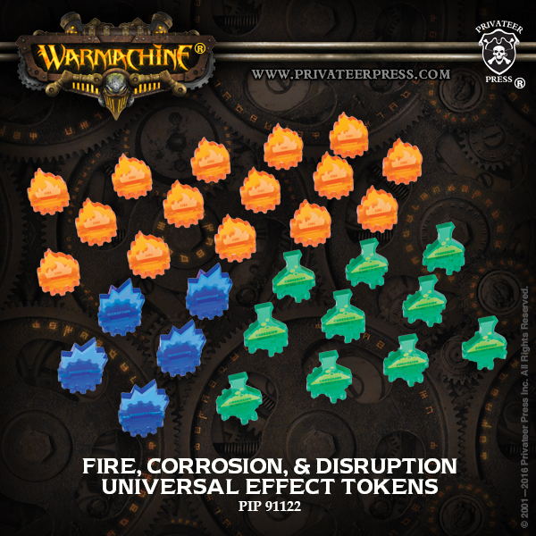 91122 Universal Effect Tokens Fire, Corrosion, Disruption 91122 Universal Effect Tokens Fire, Corrosion, Disruption