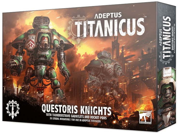 Questoris Knights with Thunderstrike Gauntlets and Rocket Pods