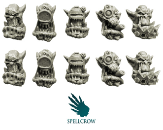 Bulky Orcs Cyber Heads