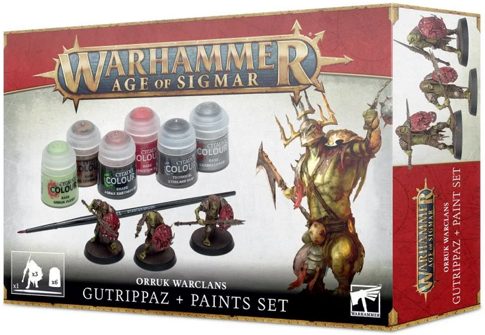 Orruk Warclans Gutrippaz + Paints Set