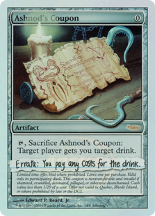 Ashnod's Coupon - Arena Promo