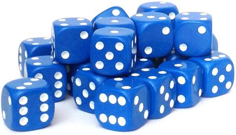 Spot Blue Dice Bag of 100
