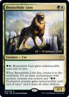 Bronzehide Lion - Theros Beyond Death Prerelease Promo