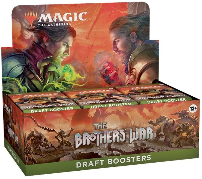 The Brothers War Draft Booster Display