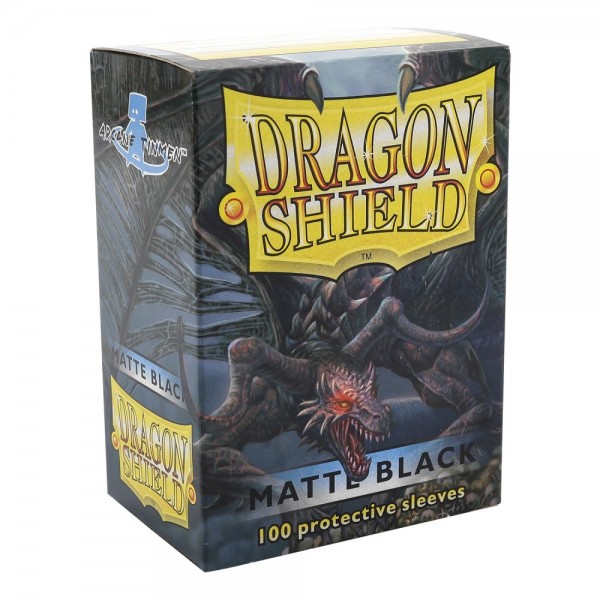 Dragon Shield Matte Black Sleeves Standard Size x100
