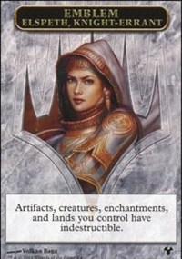 Emblem - Elspeth, Knight-Errant // Soldier Token