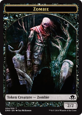 Zombie Token (4) - Eldritch Moon