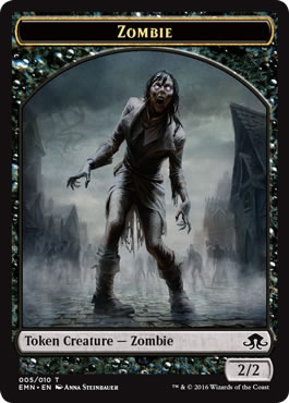 Zombie Token (5) - Eldritch Moon