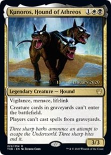 Kunoros, Hound of Athreos - Theros Beyond Death Prerelease Promo