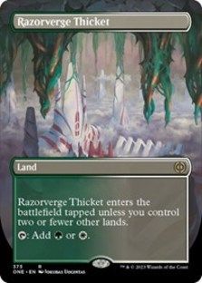 Razorverge Thicket (Borderless) (Foil)