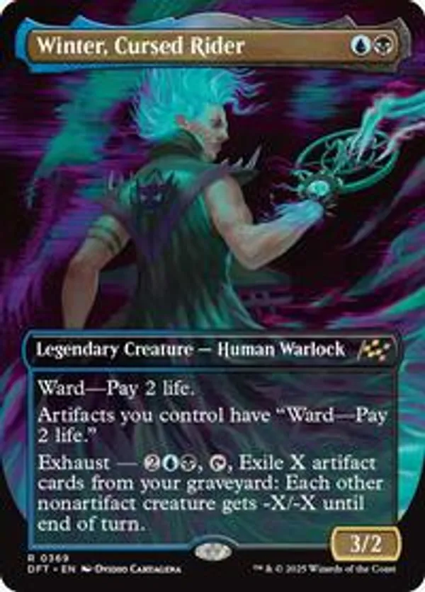 Winter, Cursed Rider (Borderless) (Foil)