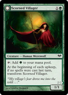 Scorned Villager // Moonscarred Werewolf