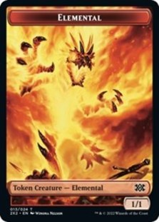 Elemental // Phyrexian Golem Double-sided Token
