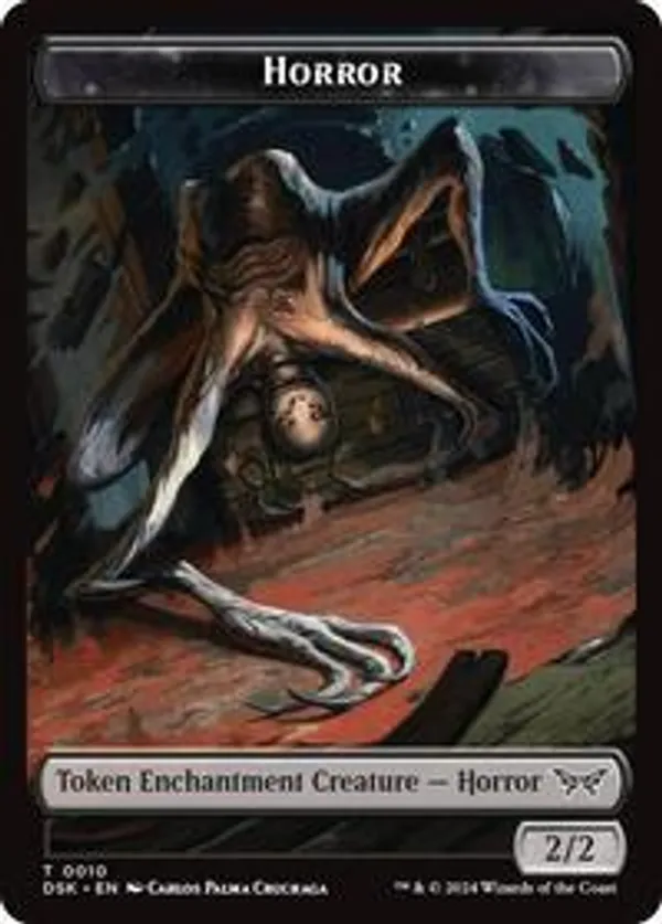 Horror // Glimmer Double-Sided Token