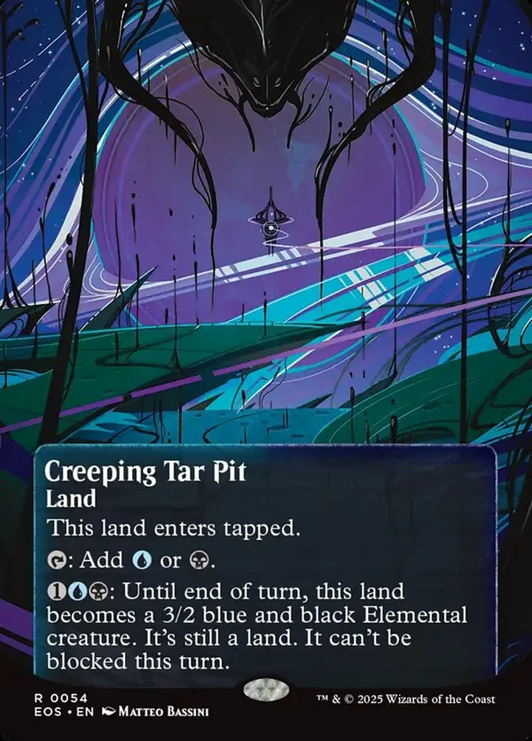 Creeping Tar Pit (0054) (Borderless) (Foil)