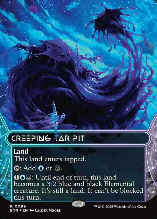 Creeping Tar Pit (0099) (Borderless) (Galaxy Foil) (Foil)
