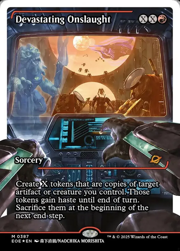 Devastating Onslaught (0387) (Showcase) (Fracture Foil) (Foil)