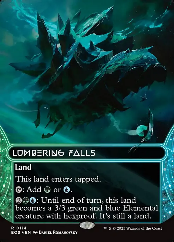 Lumbering Falls (0114) (Borderless) (Galaxy Foil) (Foil)