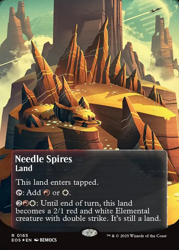 Needle Spires (0165) (Borderless) (Galaxy Foil) (Foil)