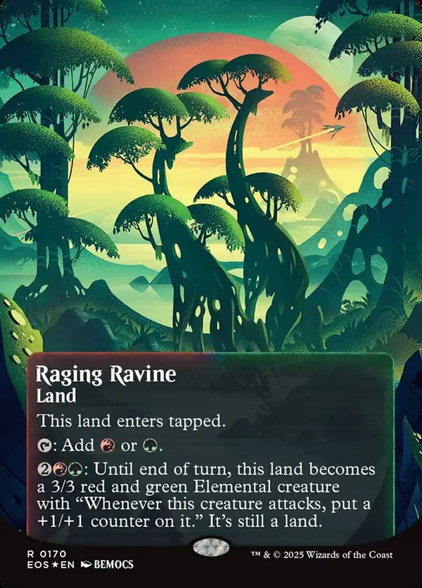 Raging Ravine (0170) (Borderless) (Galaxy Foil) (Foil)