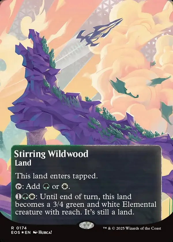 Stirring Wildwood (0174) (Borderless) (Galaxy Foil) (Foil)