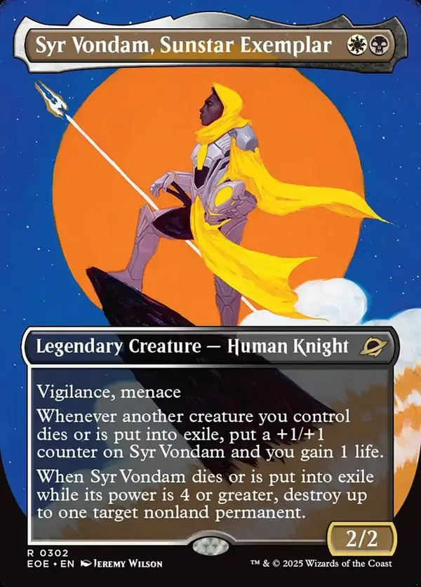 Syr Vondam, Sunstar Exemplar (Borderless) (Foil)