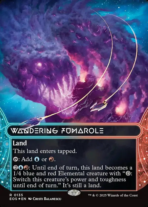 Wandering Fumarole (0135) (Borderless) (Galaxy Foil) (Foil)