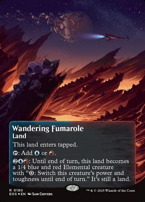 Wandering Fumarole (0180) (Borderless) (Galaxy Foil) (Foil)