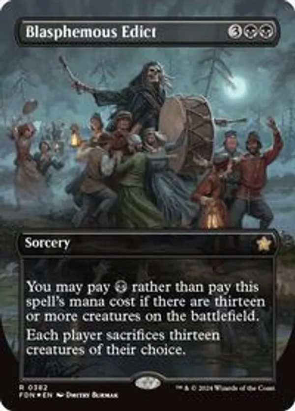 Blasphemous Edict (Borderless) (Mana Foil) (Foil)