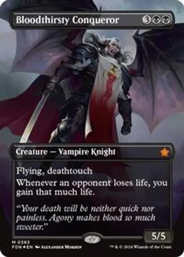 Bloodthirsty Conqueror (Borderless) (Mana Foil) (Foil)