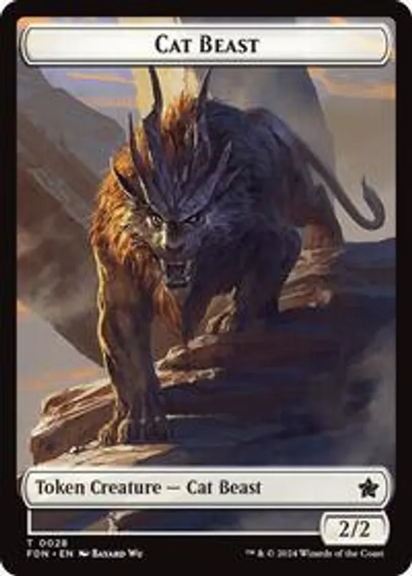Cat Beast // Dragon (0017) Double-Sided Token