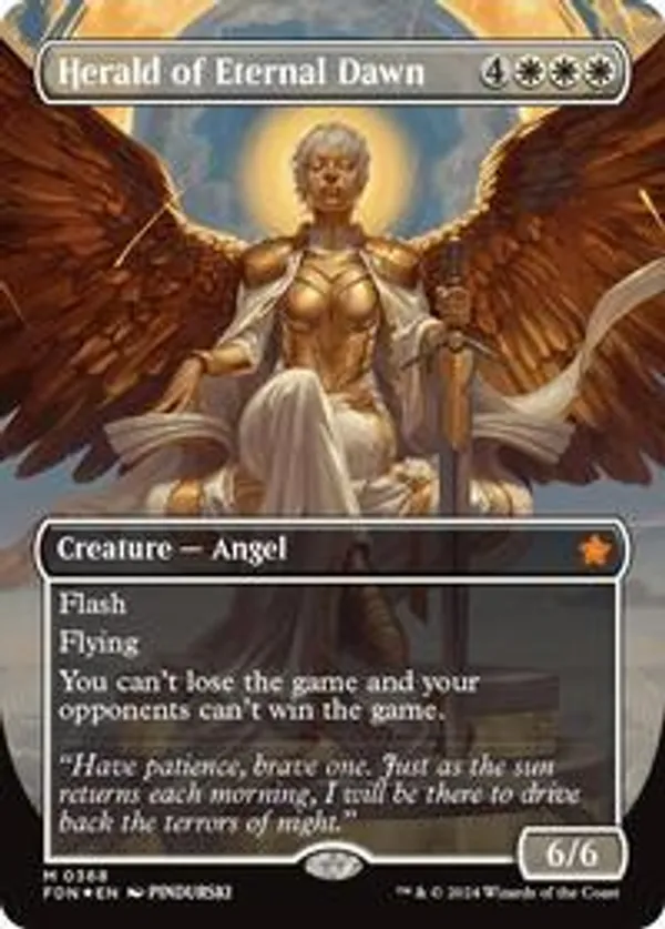 Herald of Eternal Dawn (Borderless) (Mana Foil) (Foil)