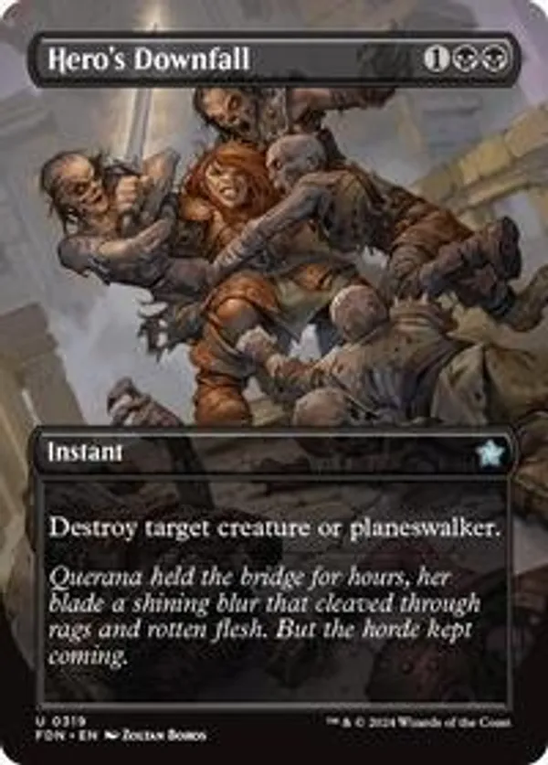 Hero's Downfall (Borderless) (Foil)