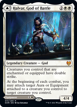 Halvar, God of Battle // Sword of the Realms (Foil) Halvar, God of Battle // Sword of the Realms (Foil)