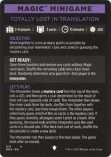 Magic Minigame: Totally Lost in Translation (Foil)