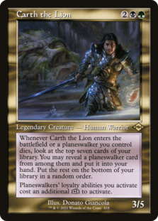 Carth the Lion (Retro Frame) (Foil Etched) (Foil)