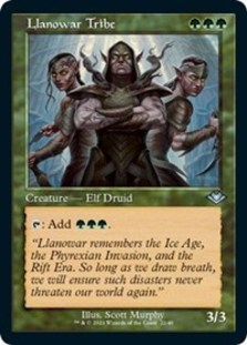 Llanowar Tribe (Retro Frame) (Foil)