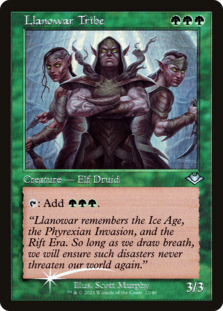 Llanowar Tribe (Retro Frame) (Foil Etched) (Foil)