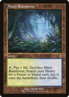 Misty Rainforest (Retro Frame) (Foil Etched) (Foil)