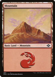Mountain (487) (Foil Etched) (Foil)