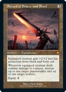 Sword of Sinew and Steel (Retro Frame) (Foil)