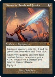 Sword of Truth and Justice (Retro Frame) (Foil Etched) (Foil)