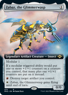Zabaz, the Glimmerwasp (Extended Art) (Foil)