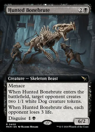 Hunted Bonebrute (Extended Art) (Foil)